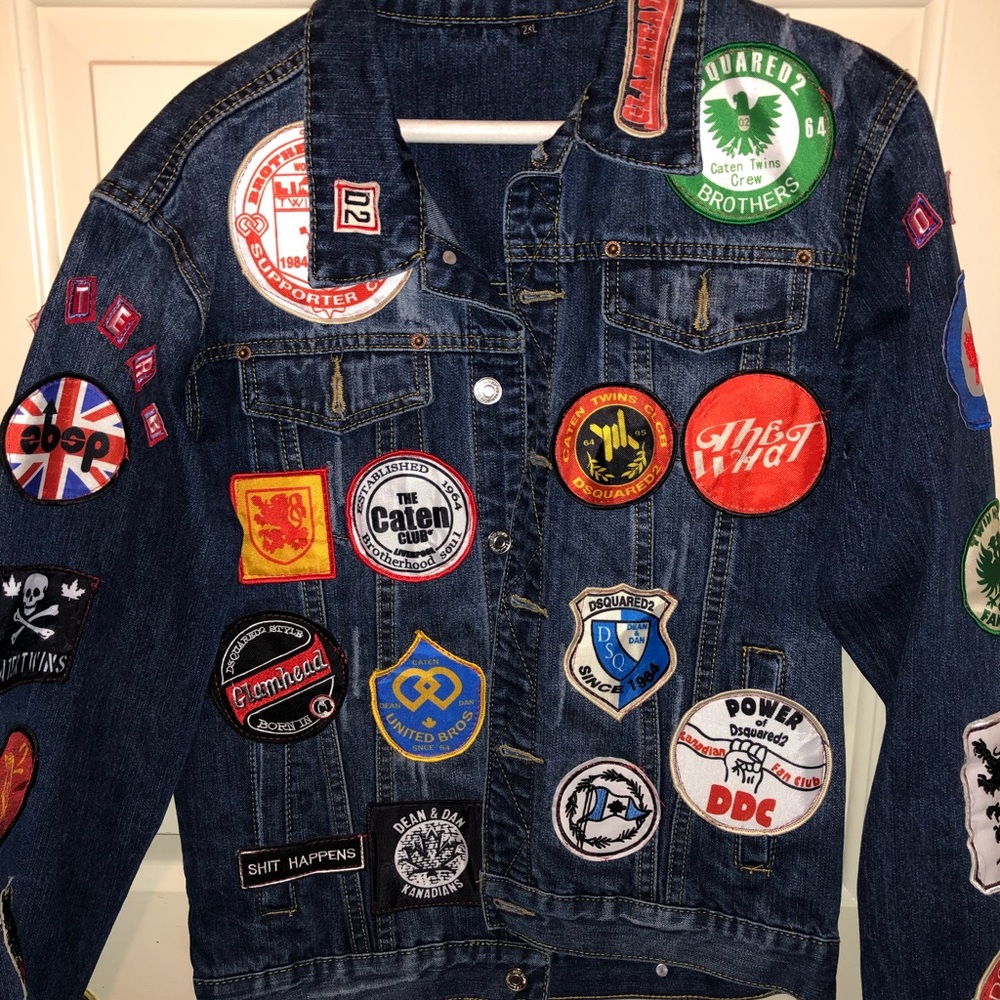 Hip-hop Denim Jacket Men's Jacket Patch Designs